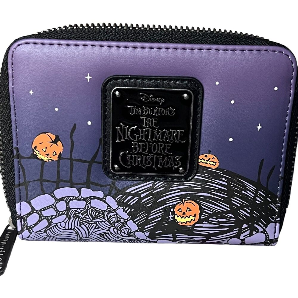 Loungefly Wallet The Nightmare Before Christmas Halloween Zip Glow in Dark Disne